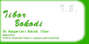 tibor bokodi business card